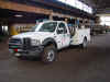 Truck with welding equipment
